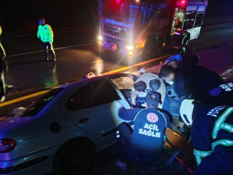 Mardin'de şarampole devrilen otomobildeki 2 kişi yaralandı