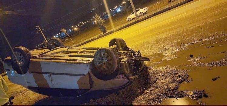 Gaziantep’te takla atan otomobilin sürücüsü yaralandı