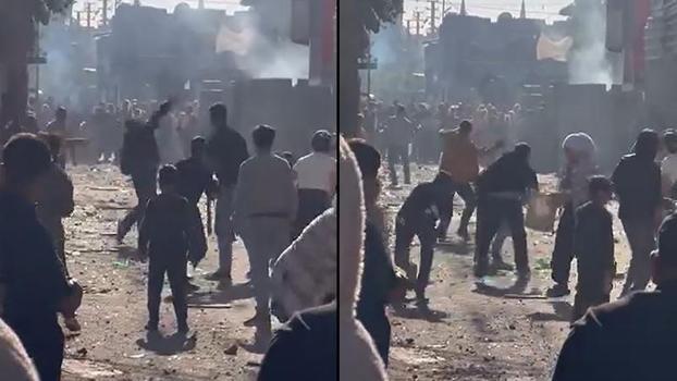 Adana’da iki grup arasındaki taşlı sopalı kavga kamerada