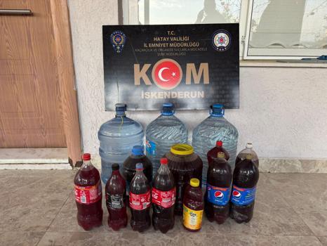 Hatay’da bin 20 litre sahte içki ele geçirildi