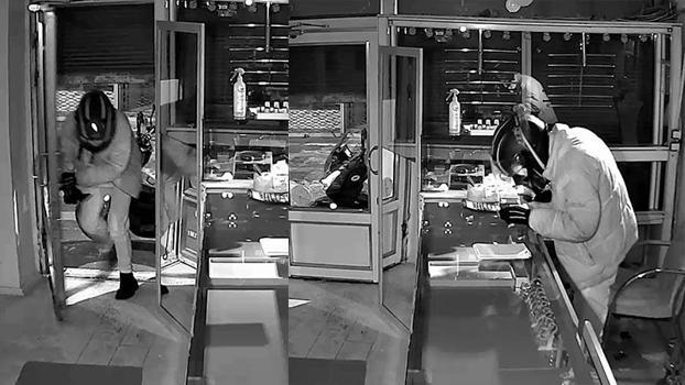 Motosiklet kaskı takan hırsız, kuyumcu dükkanından 5,5 kilo altın çaldı