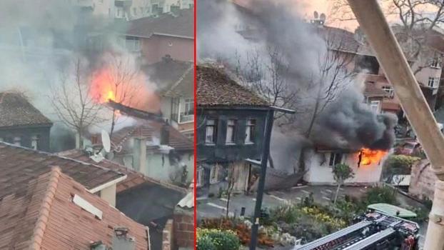 Çatalca'da müstakil ev alev alev yandı
