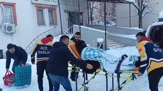 Sancısı tutan hamile kadın için ekipler seferber oldu