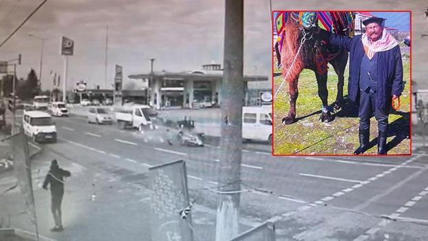 Otomobil ile çarpışan elektrikli bisikletin sürücüsü öldü, kaza kamerada