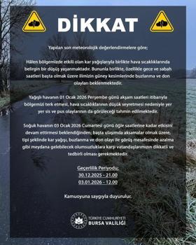 Bursa Valiliği'nden buzlanma ve don uyarısı