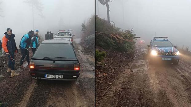 Kazdağları'nda kaybolan 3 kişi, 12,5 saatlik çalışmayla bulundu