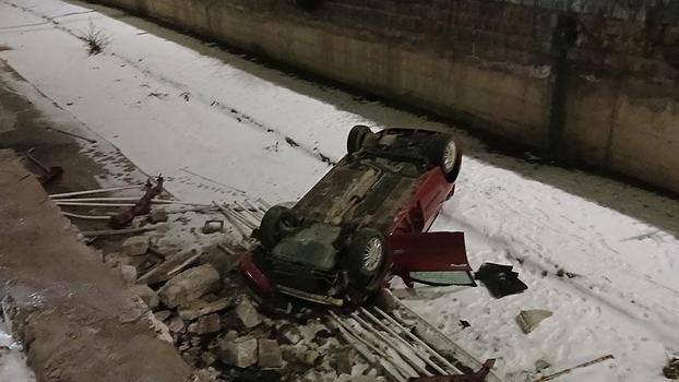 Kayseri’de otomobil boş sulama kanalına düştü: 1 yaralı