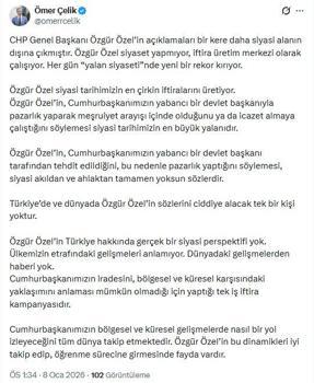 AK Parti'li Çelik: Özgür Özel, siyasi tarihimizin en çirkin iftiralarını üretiyor