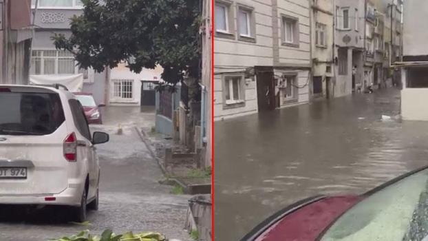 İstanbul'da fırtına etkili oluyor; yollar göle döndü