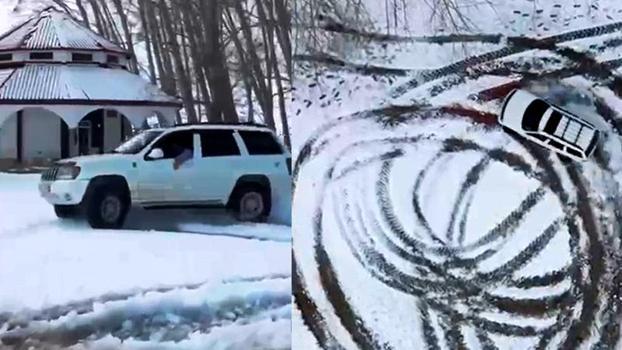 Cami avlusunda drift yapan sürücüye 58 bin TL ceza