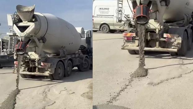 Yola beton döken mikserin şoförüne 5 bin 662 lira cezası