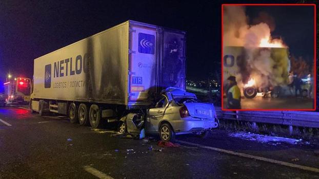 Ankara'da TIR'a arkadan çarpan otomobilin sürücüsü öldü