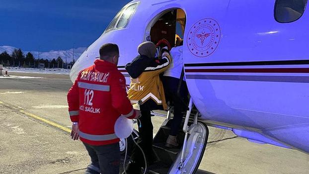 Kalp yetmezliği hastası 5 aylık bebek, ambulans uçakla sevk edildi