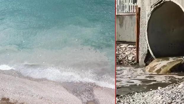 İSKİ'nin arıtma tesisinden bırakılan suyla denizin rengi değişti