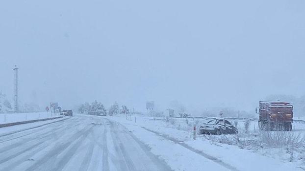 Kütahya’da kar yağışı