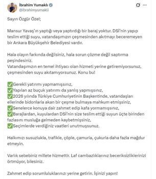 Bakan Yumaklı: Halkımızı susuzlukla, trafikle, çöple, çamurla mağdur etmeyin