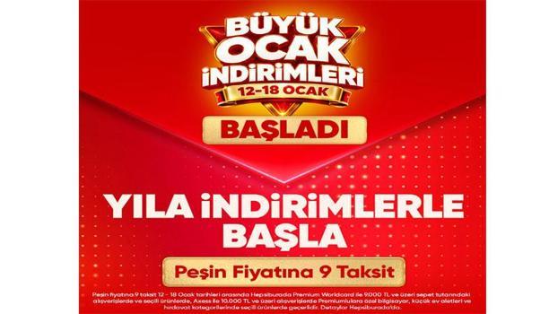 Hepsiburada'nın ‘Büyük Ocak İndirimleri’ 18 Ocak’a kadar devam edecek