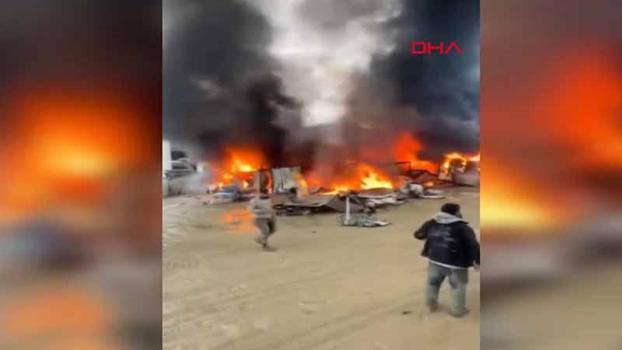 Arnavutköy'de işçi konteynerinde yangın