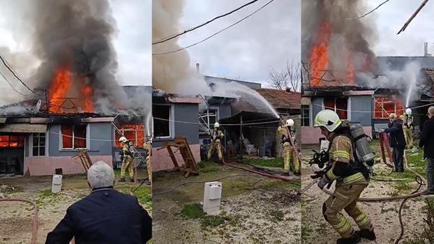 Tek katlı ev alevlere teslim oldu