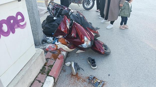 Otomobille çarpışan motosikletin sürücüsü yaralandı