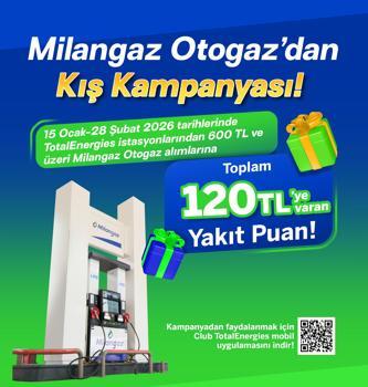 TotalEnergies İstasyonları’ndan Milangaz Otogaz alışverişine 120 TL yakıt puan