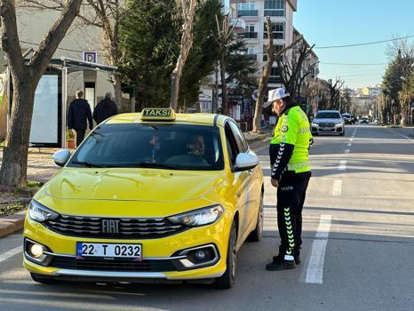 Edirne'de trafik denetiminde sürücülere 70 bin lira ceza uygulandı