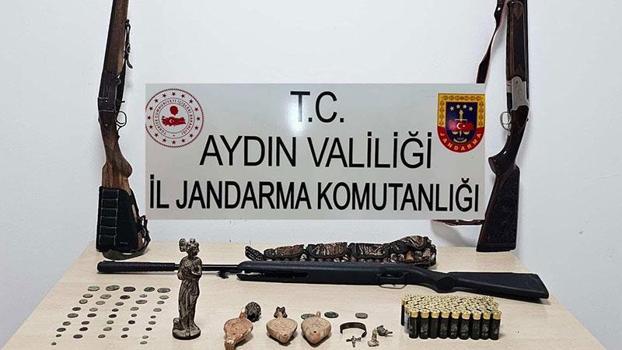 Aydın’ın iki ilçesinde ‘Anadolu Mirası’ operasyonu; Çok sayıda tarihi eser ele geçirildi
