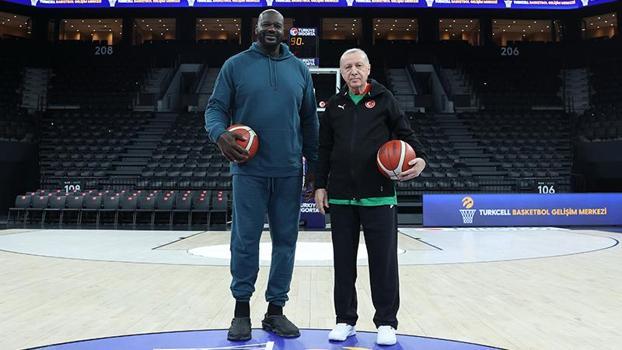 Cumhurbaşkanı Erdoğan, eski NBA oyuncusu Shaquille O'Neal ile bir araya geldi