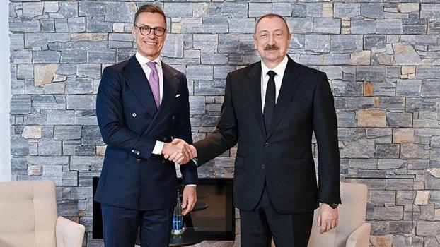 Azerbaycan Cumhurbaşkanı Aliyev, Finlandiya Cumhurbaşkanı Stubb ile görüştü