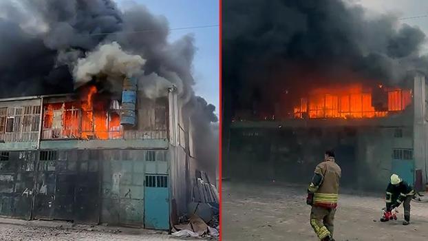 Hatay'da mobilya atölyesinde yangın