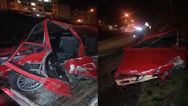 Otomobil bariyere çarptı, sürücü ağır yaralandı