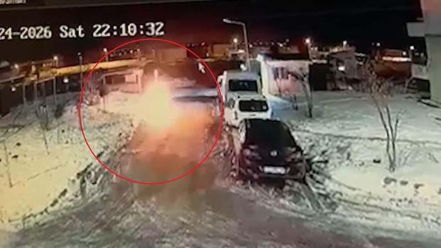 Hakim ve savcı lojmanlarının yakınındaki siteye EYP atılma anı kamerada