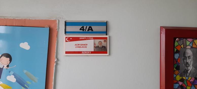İlkokulda sınıflara şehit isimleri verildi