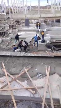 Bursa'da inşaat alanında beton dökümü sırasında göçük; 1 ölü