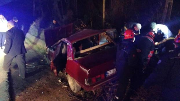 Otomobil, kaza yapan araca çarptı; 5 yaralı