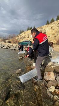 Afyonkarahisar'da 13 ilçede 39 göl ve gölete balık bırakıldı