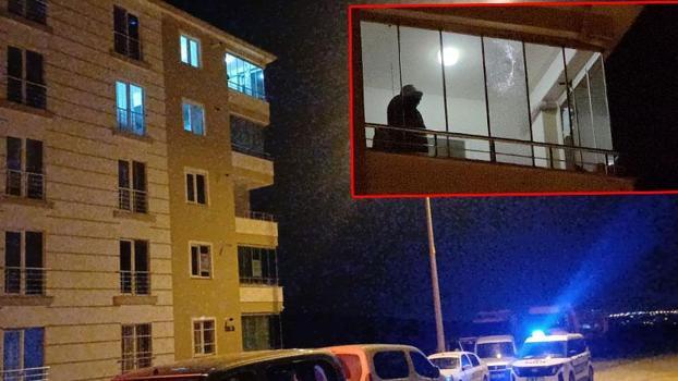 5'inci kattaki dairenin balkonuna yorgun mermi isabet etti