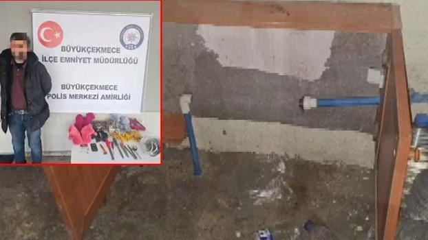 Büyükçekmece’de su sayacı hırsızı suçüstü yakalandı