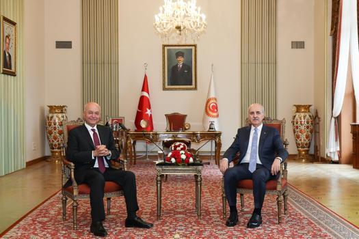 TBMM Başkanı Kurtulmuş, BM Mülteciler Yüksek Komiseri Salih ile görüştü