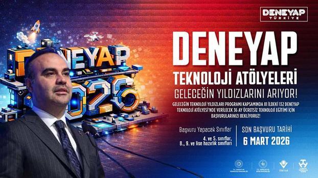 Bakan Kacır: DENEYAP Atölyeleri öğrenci seçme sınavı başvuruları başladı