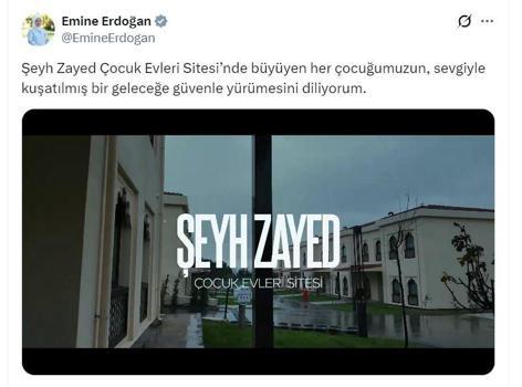 Emine Erdoğan'dan 'Şeyh Zayed Çocuk Evleri Sitesi'ne ilişkin paylaşım
