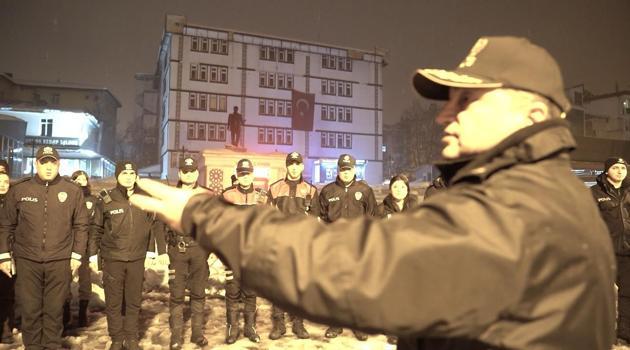 Tunceli’de kar altında ‘Huzur ve güven’ denetimi