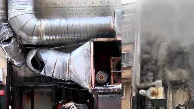 Bayrampaşa'da restoranın bacasında yangın çıktı; bina tahliye edildi