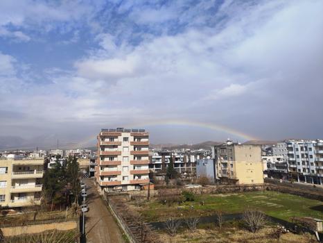 Silopi semalarında gökkuşağı görsel şölen oluşturdu
