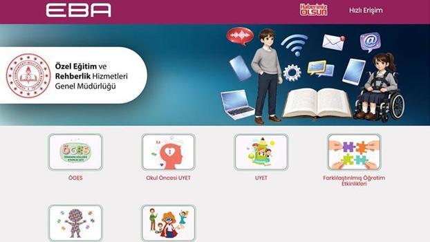 Özel Eğitim Materyal Platformu, 'EBA'da erişime açıldı