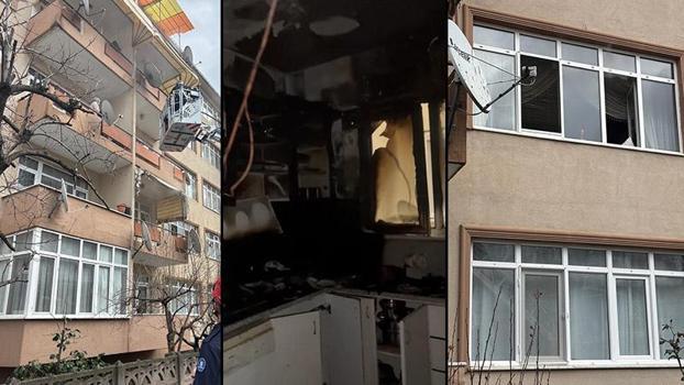 Apartman dairesinde çıkan yangında evli çift dumandan etkilendi