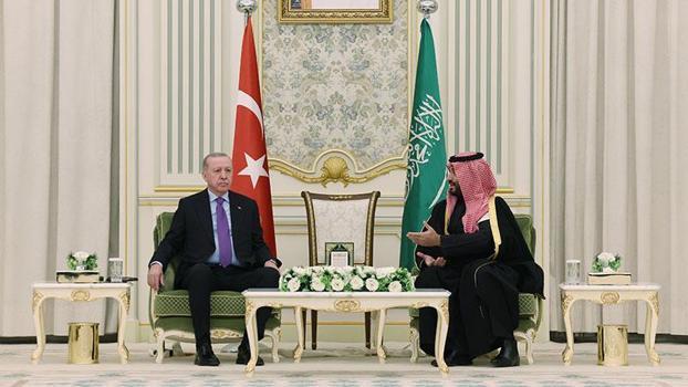 Cumhurbaşkanı Erdoğan, Suudi Arabistan Veliaht Prensi Selman ile görüştü