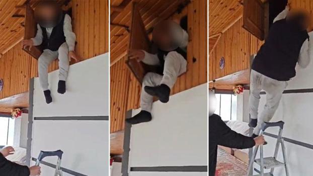 Yalova’da 27,6 yıl hapis cezası bulunan firari evinin tavanındaki gizli bölmede yakalandı