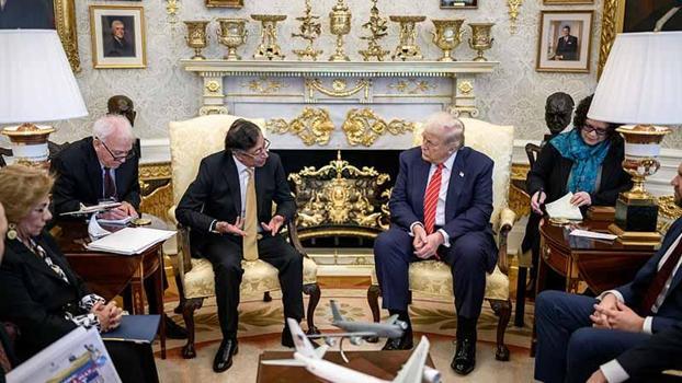 ABD Başkanı Trump, Kolombiya Cumhurbaşkanı Petro ile Beyaz Saray'da görüştü