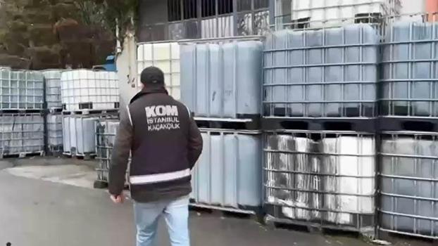 İstanbul'da yapılan operasyonlarda 242 ton kaçak akaryakıt ele geçirildi